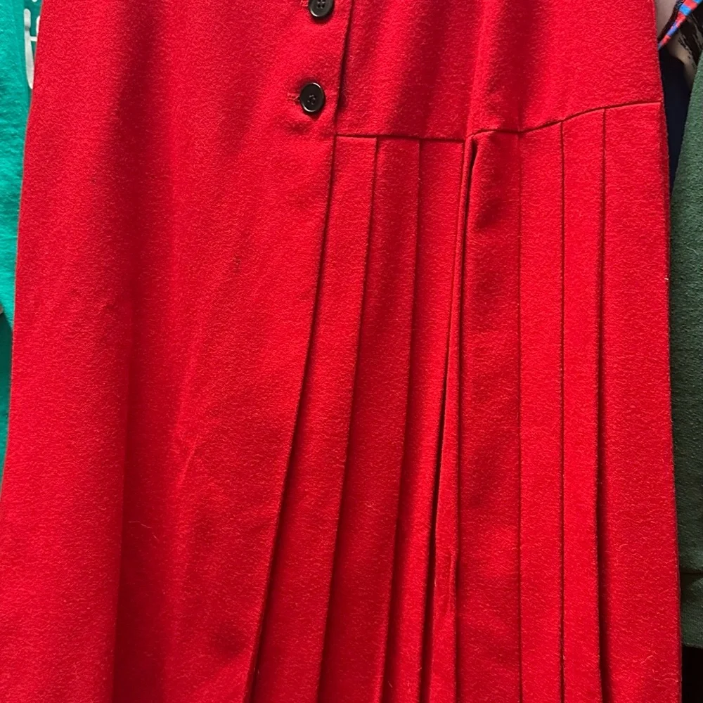 Dior Vibrant Red Women's Blazer with pleated skirt